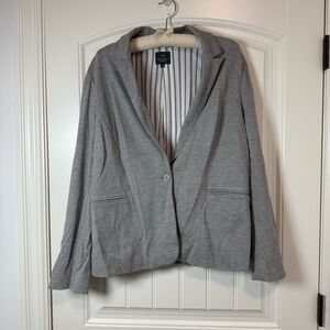 Adrianna Papell Gray Casual Blazer with Notched Lapels